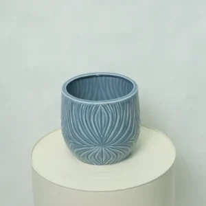 گلدان سرامیک 4051 سایز کوچک رنگ سرمه ای